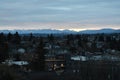 View of Seattle Washington Fremont Neighborhood from Roof at Dawn Royalty Free Stock Photo