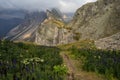 View of the Seceda peak. South Tyrol. Dolomites. Italy