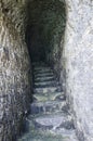 Secret passage excavated in the rock