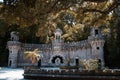 View of a section of the beautiful park Quinta da Regaleira, located in Sintra, Portugal