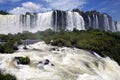 View of a section of the Iguazu Falls, from the Brazil side Royalty Free Stock Photo