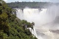 View of a section of the Iguazu Falls, from the Brazil side Royalty Free Stock Photo