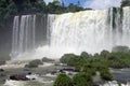 View of a section of the Iguazu Falls, from the Brazil side Royalty Free Stock Photo