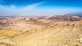 View of sedimentary rocks around Wadi Araba Royalty Free Stock Photo