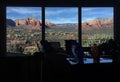 View of Sedona Arizona Red Rocks through Windows Royalty Free Stock Photo