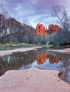 A View of Sedona's Oak Creek and Cathedral Rock Royalty Free Stock Photo