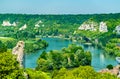 View of the Seine River at Les Andelys in Normandy, France Royalty Free Stock Photo