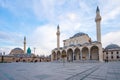 View of Selimiye Mosque and Mevlana Museum in Konya, Turkey