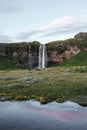 View of Seljalandsfoss waterfall in Iceland Royalty Free Stock Photo