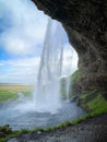 The view of Seljalandsfoss waterfall in Iceland Royalty Free Stock Photo