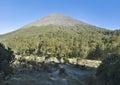 View of Semeru Mountain seen from Kalimati