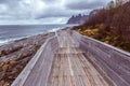 View of Senja from Tungeneset picnic Royalty Free Stock Photo