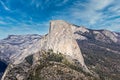 Panoramic view from the Sentinel Dome to the Half Dome, Yellowstone National Park Royalty Free Stock Photo