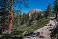 View of Sentinel Dome from the trail, Yosemite National Park, California, USA. Royalty Free Stock Photo