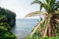 View of Seogwipo Sojeongbang Waterfall beach in Jeju Island, Korea Royalty Free Stock Photo