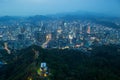 View of Seoul from above at dusk Royalty Free Stock Photo