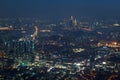 View of Seoul from above at dusk Royalty Free Stock Photo