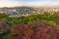 View of Seoul city from the top of Namsan