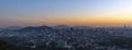View of Seoul South Korea and namsan N Seoul Tower at Sunset Royalty Free Stock Photo