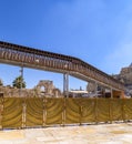 View of the separating wall in the Western Wall area Royalty Free Stock Photo