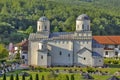 View of the Serbian Orthodox monastery near Prijepolje, Serbia Royalty Free Stock Photo
