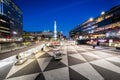 View of Sergels Torg at night, in Norrmalm, Stockholm, Sweden. Royalty Free Stock Photo