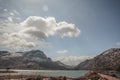 View of Serra de Tramuntana and Embassament de Cuber in Mallorca, Spain