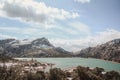 View of Serra de Tramuntana and Embassament de Cuber in Mallorca, Spain