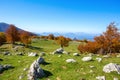 View from Serra Di Crispo in autumn, Pollino National Park, southern Apennine Mountains,  Italy Royalty Free Stock Photo