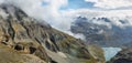 View of Serru lake from Col de la Lose in Vanoise national park  french alps Royalty Free Stock Photo