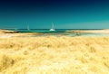 View of Ses Illetes Beach in Formentera, Balearic Islands, Spain Royalty Free Stock Photo