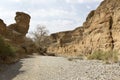 View of Sesriem canyon from inside Royalty Free Stock Photo