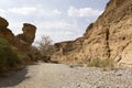 View of Sesriem canyon from inside Royalty Free Stock Photo