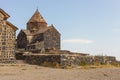 View of the Sevanavank, monastic complex located on the shore Lake Sevan. Armenia