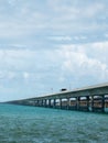 View of Seven Miles Bridge to Key West, Florida, USA