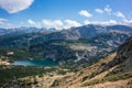 View on the seven rila lake region in the bulgarian mountains