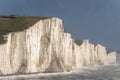 View of the Seven Sisters from Seaford Head in Sussex, UK