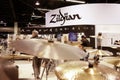 Zildjian booth and cymbal Royalty Free Stock Photo