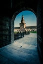 View of Sforza Castle Milan city at dusk Royalty Free Stock Photo