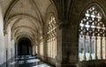 View of shady cloisters in the convent of Santa Clara in Jerez de la Frontera, Spain.