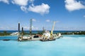 Nassau Harbour Waters And Industrial Ship