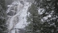 View of Shannon Falls and water rushing down the canyon