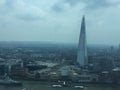 View of The Shard in the City of London as seen from the window of a skyscraper building Royalty Free Stock Photo