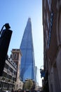 A view of the Shard, the glass skyscraper in London, UK