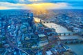 Sunset over London from Shard United Kingdom Royalty Free Stock Photo