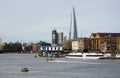 View of The Shard from The Thames Path, London. UK