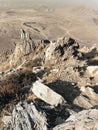 The view from the sharp volcanic rocks on the city of Kabul