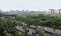 View of Sheares Ave from Dragonfly Bridge Royalty Free Stock Photo