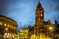 View of Sheffield City Council and Sheffield town hall in autumn Royalty Free Stock Photo