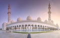 Sheikh Zayed Grand Mosque at sunset Abu-Dhabi, UAE Royalty Free Stock Photo